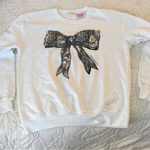 Simply Southern White Sweatshirt with Black Accents